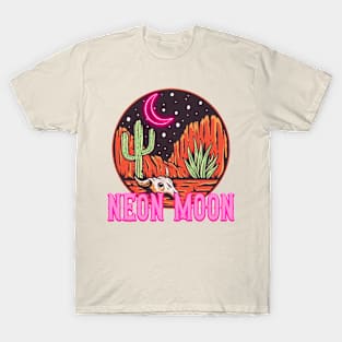 Vintage Neon Moon Howdy Western Country T-Shirt